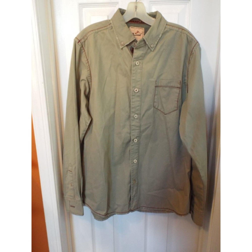 Jeremiah Men's Medium Antlr 100% Cotton Outdoor Button Up L/S Shirt Brown